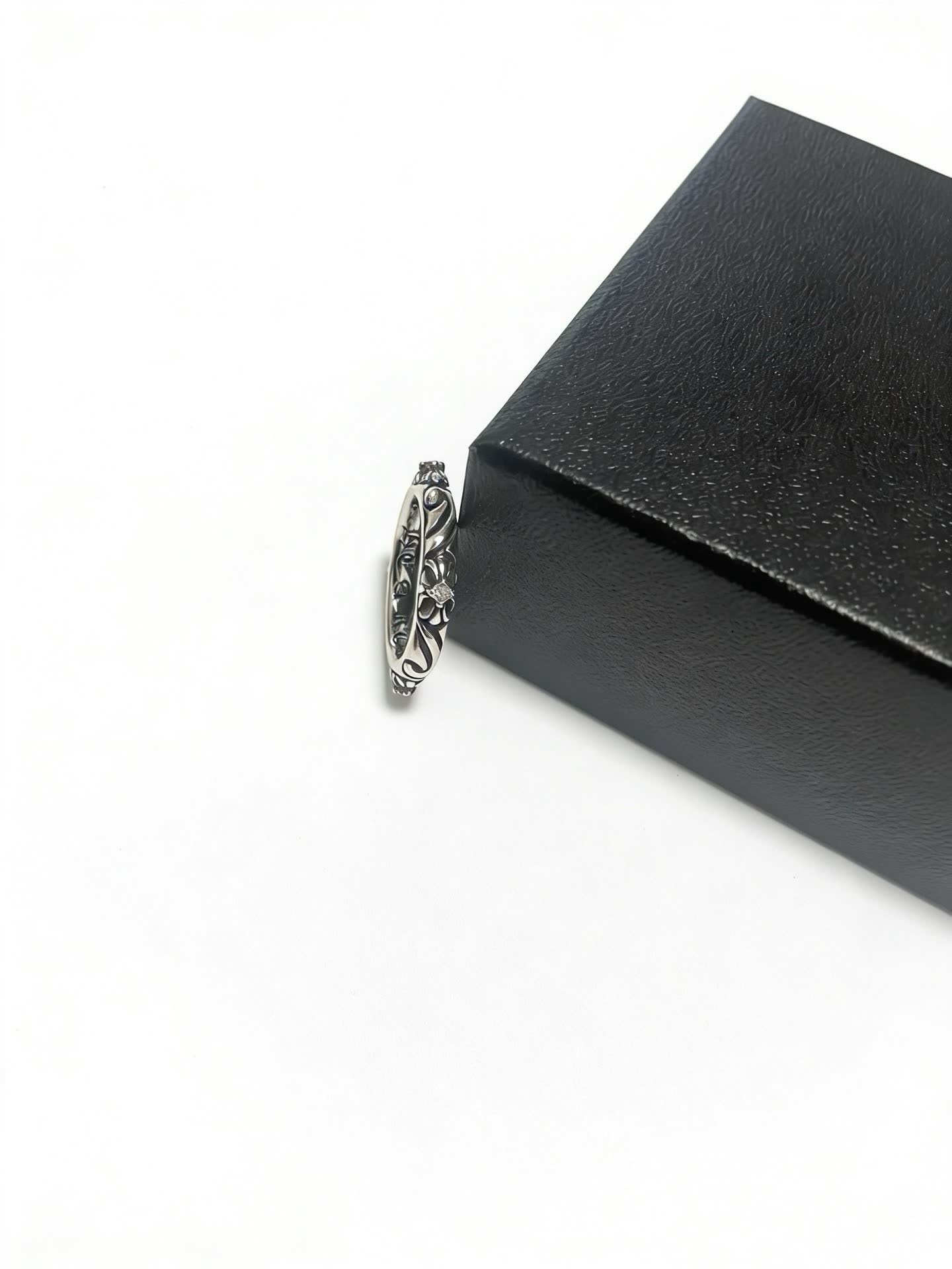 Chrome Hearts Sterling Silver Ring with Floral Design